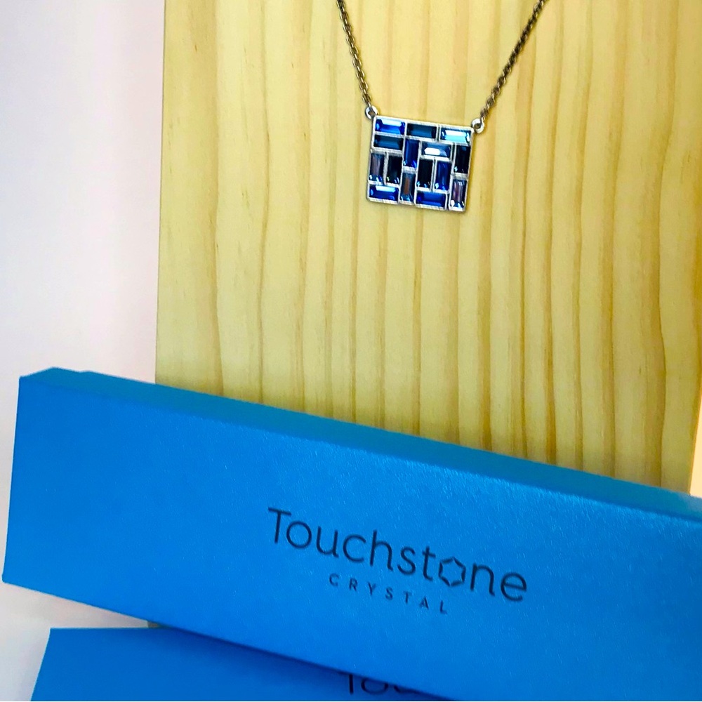 Tile Necklace Blue : Touchstone Crystal by Swarovski || 1544